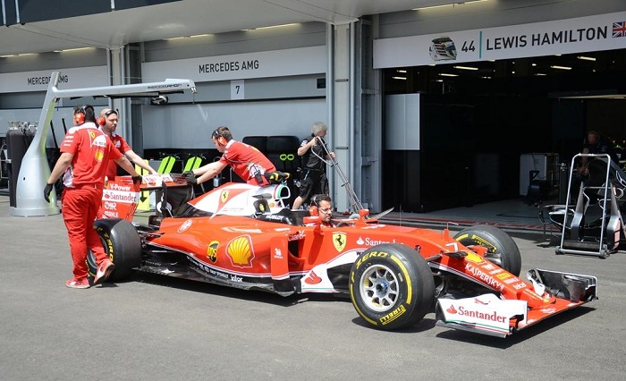 F1 technical staff in Baku conducting pre-racing tests