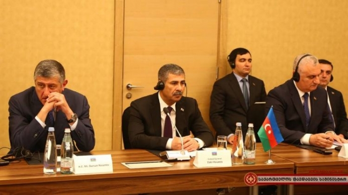 Azerbaijani, Georgian, Turkish defence ministers` trilateral meeting kicks off in Batumi