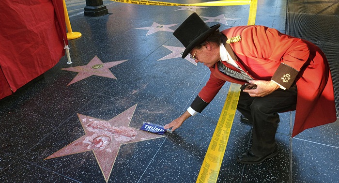 L`étoile de Trump à Hollywood sera surveillée 24 heures sur 24