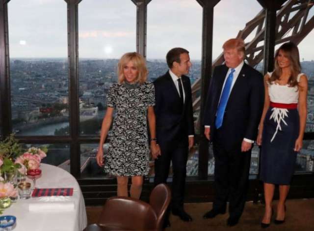 President Trump says French first lady is in 'such good shape'