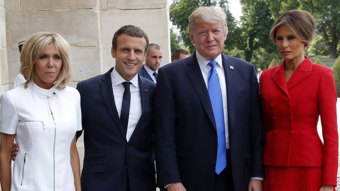 Trump a Macron sobre su esposa Brigitte: “Está en muy buena forma física. Preciosa”