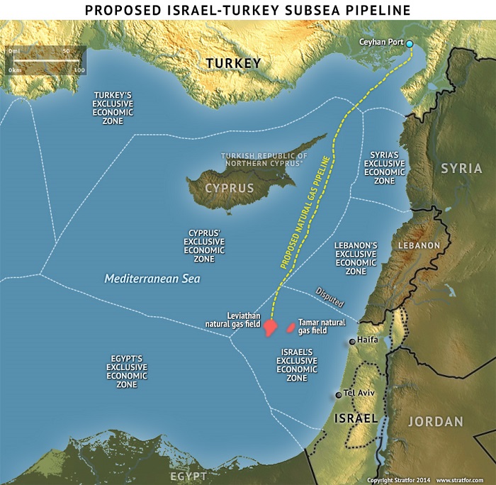 La Turquie prévoit à construire un gazoduc à partir d`Israël