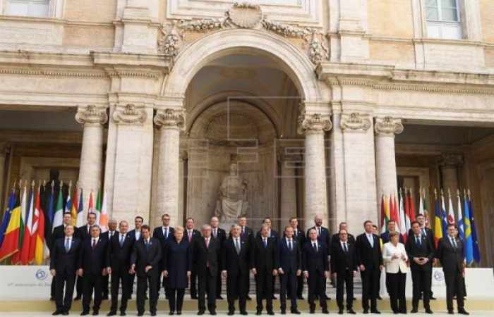 Los líderes de la Unión Europea reafirman en Roma la voluntad de seguir avanzando
