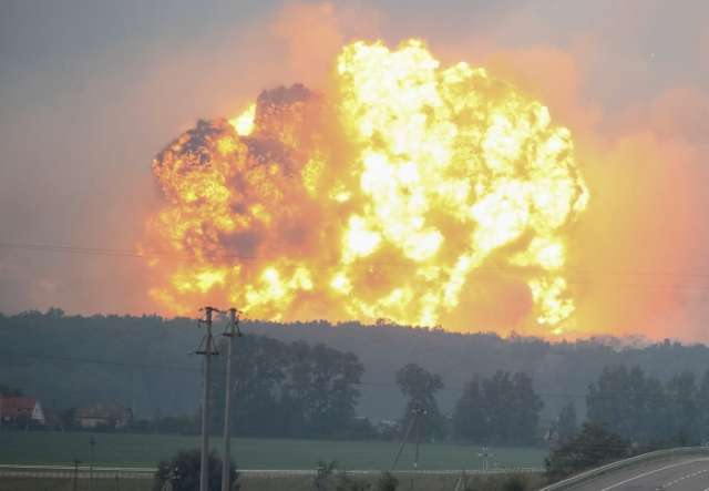 24,000 evacuated after massive explosion at Ukrainian ammunition depot
