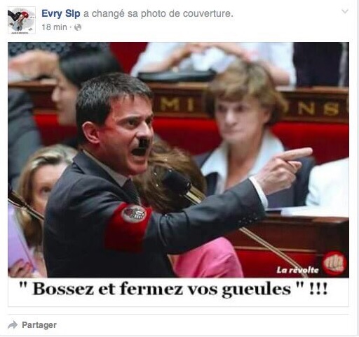 France: Un employé municipal suspendu pour un photomontage grimant Manuel Valls en Hitler - VIDEO