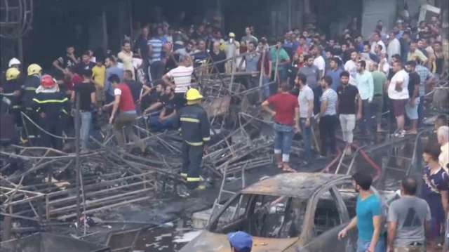 مقتل وجرح العشرات بتفجير مزدوج وسط بغداد