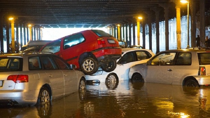 Heftige Unwetter und Überflutungen in Berlin