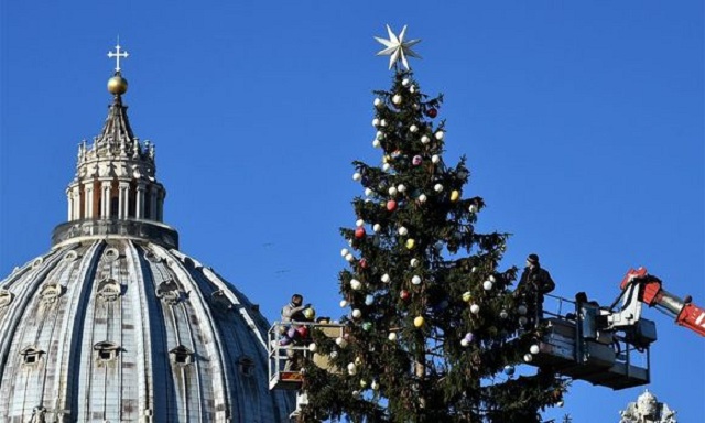 Römer protestieren gegen schäbigen Spar-Weihnachtsbaum
