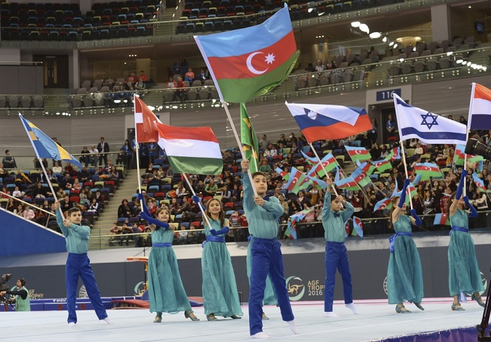 Feierliche Eröffnung von Weltpokal im Sportgymnastik in Baku