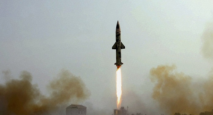 La India realiza prueba del misil balístico Prithvi II