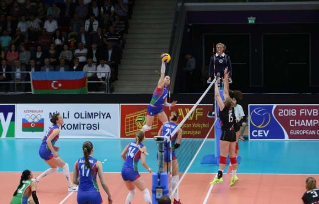 Azerbaijan women`s volleyball team rout Denmark 3-0