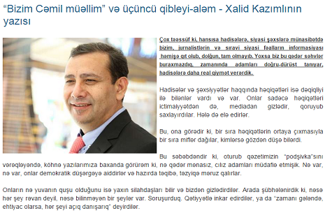 `Cəmil Həsənlini yaxşı tanımamışıq` - `Yeni Müsavat`ın redaktorundan etiraf