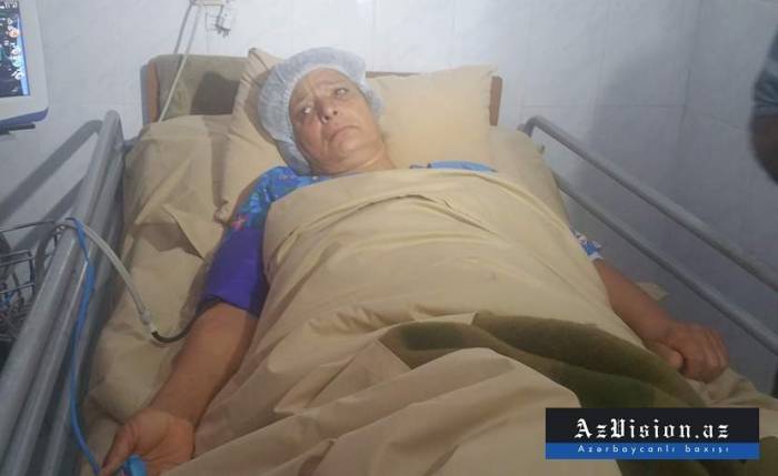 Ombudsfrau besuchte die Alkhanli Bewohnerin, die in Fuzuli verwundet wurde