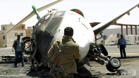 Saudi fighter jets bomb international airport in Yemen capital