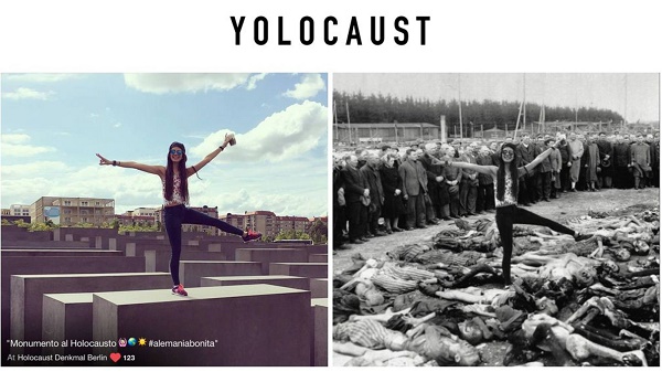 Avec `Yolocaust`, un artiste moque les selfies pris dans les lieux de mémoire