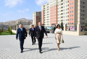 Prezident və xanımı “Qobu Park-2” kompleksinin açılışında -  FOTOLAR 