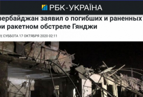 Ermənistanın Gəncəyə raket hücumu Ukrayna mətbuatında