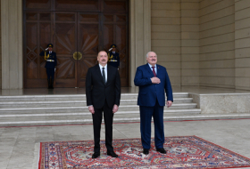  Official welcome ceremony held for Belarusian President in Baku  