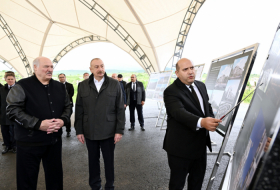  Presidents of Azerbaijan and Belarus review Fuzuli city's master plan 