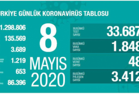  Türkiyədə 86 mindən çox insan koronavirusdan sağalıb   