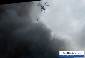Ceyranbatanda güclü yanğın:  2 helikopter göndərildi  