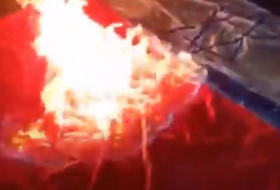  Daşnaklar Türkiyə və İsrail bayraqlarını yandırdı -  VİDEO  