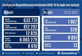    Azərbaycanda koronavirusdan daha 13 nəfər ölüb    