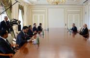   Ilham Aliyev empfing den Präsidenten des malaysischen Parlamentssenats  