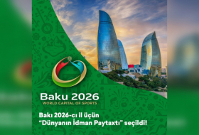   Bakou élue capitale mondiale du sport 2026  