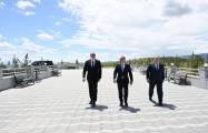  Le président Ilham Aliyev participe à la réouverture du complexe des barrages de Köndelentchaï à Fuzouli 