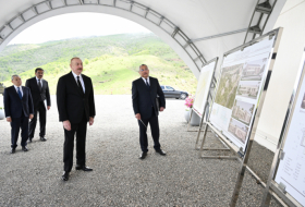 President Ilham Aliyev lays foundation stone for Turshsu settlement in Shusha district