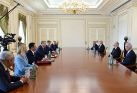  President Ilham Aliyev receives Governor of Russia's Astrakhan Oblast 