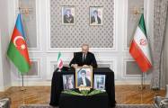 President Ilham Aliyev visits Iranian Embassy in Azerbaijan to offer condolences